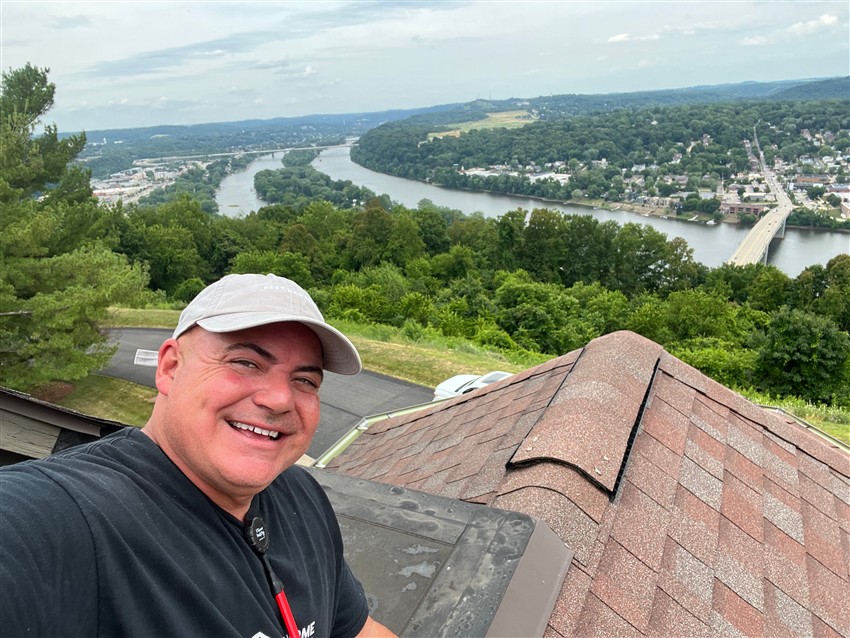 Vito working on a roof